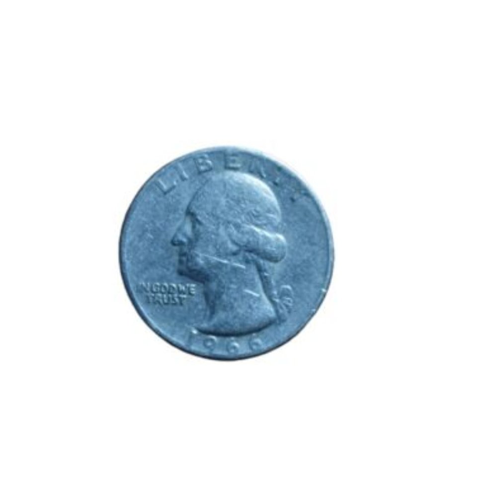 Liberty Quarter Dollar US Coin 1966 No Mint Mark Rare Good Condition